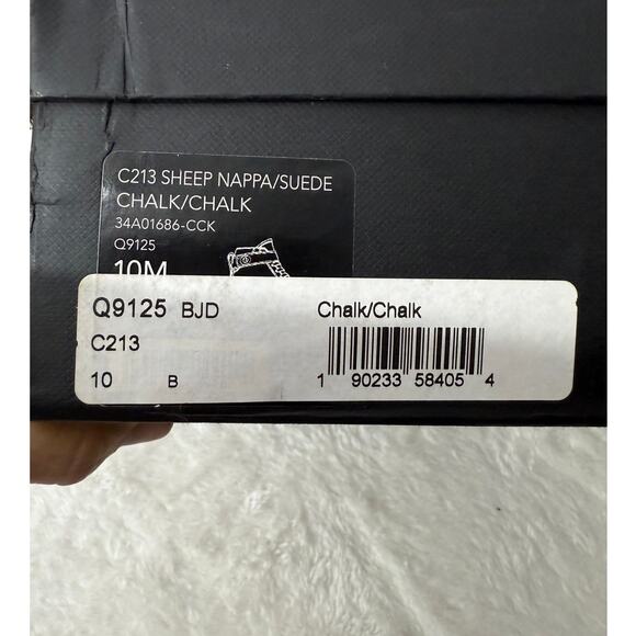 Coach Hi-Top Leather Sneakers Sheep Napa Suede Chalk/Chalk 10M Womens New in Box - Picture 7 of 7